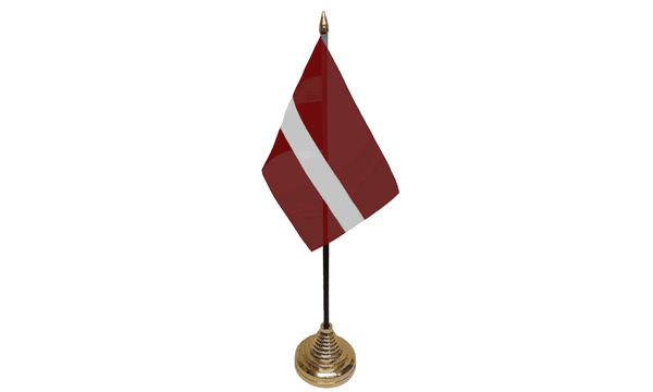 Latvia Table Flags